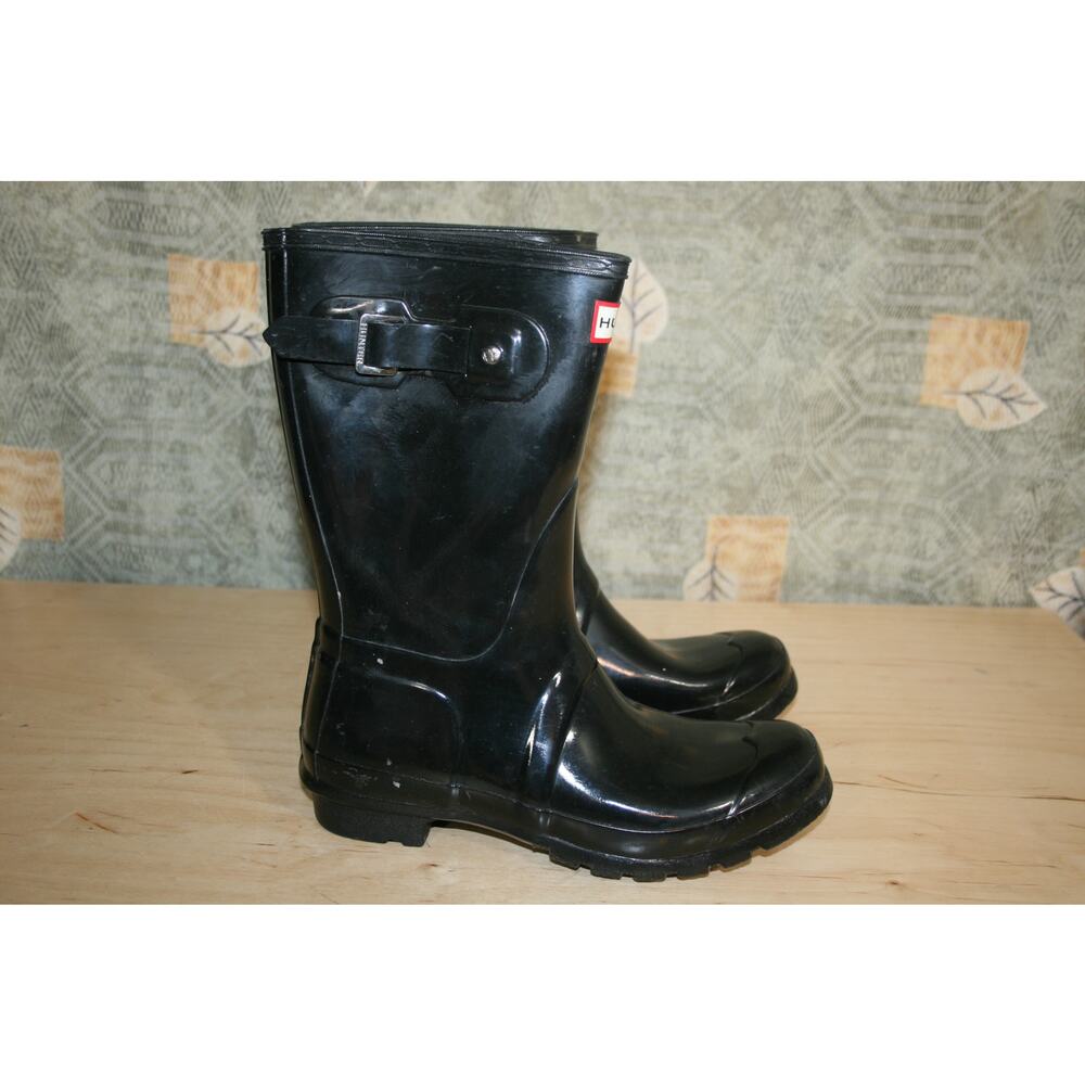 Hunter Deep Blue Ankle Rain Boots 8 / 39